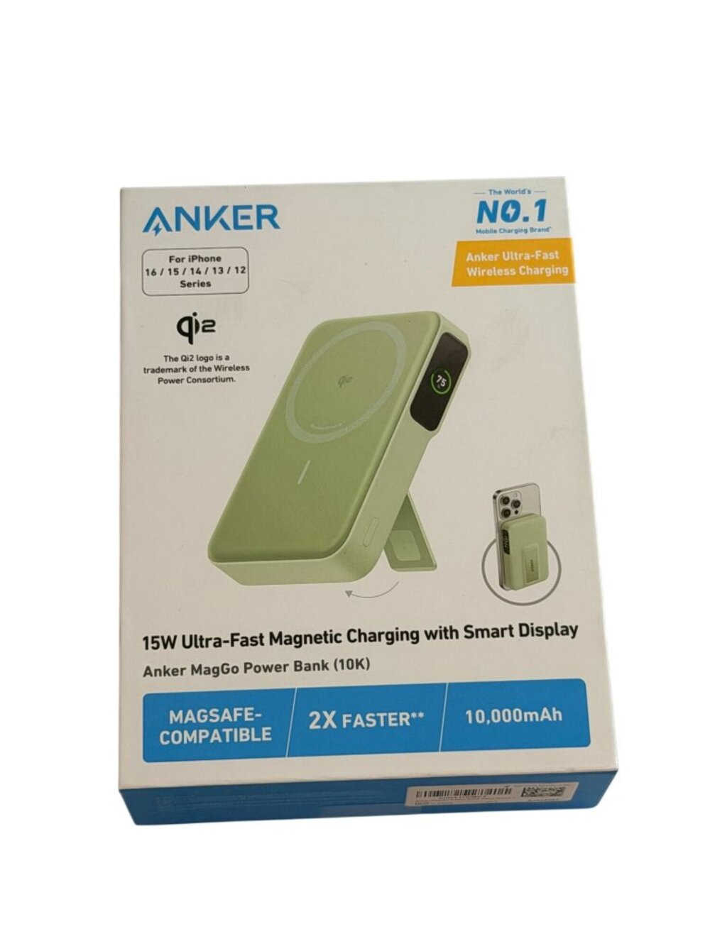 Anker MagGo Ultra-Fast Wireless Charger in Green